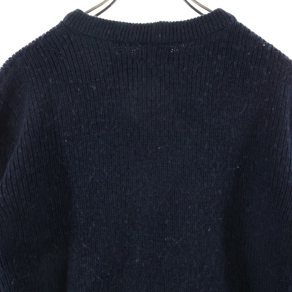 HEIMAT(ハイマート) ウール クルーネックニットセーター ネイビー 116-05-0194