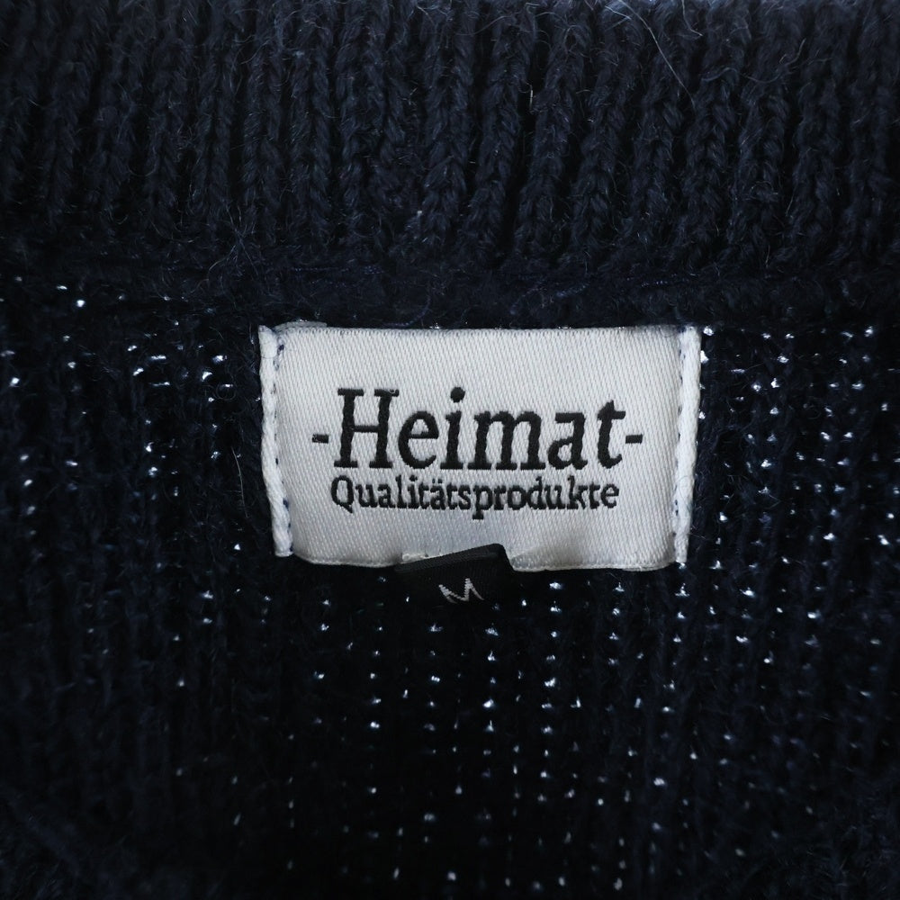 HEIMAT(ハイマート) ウール クルーネックニットセーター ネイビー 116-05-0194