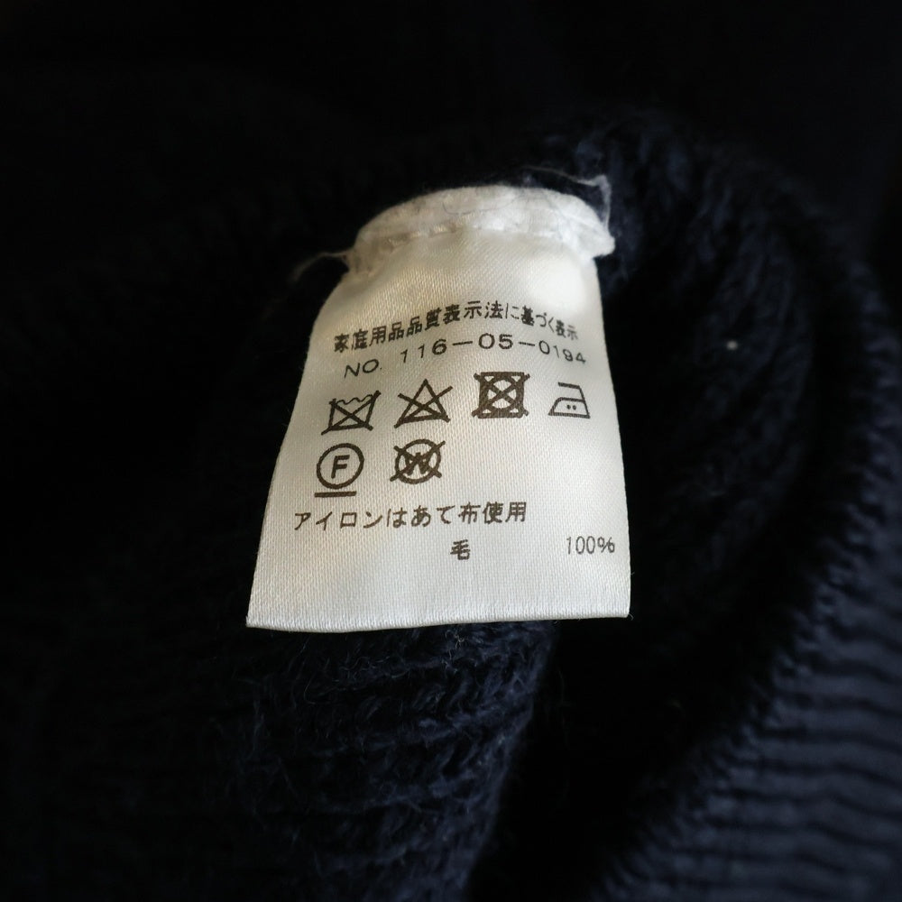 HEIMAT(ハイマート) ウール クルーネックニットセーター ネイビー 116-05-0194