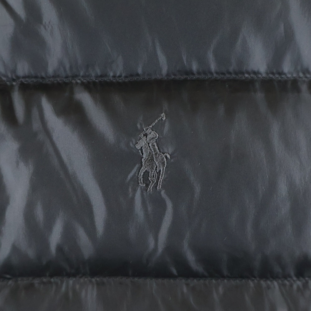 POLO RALPH LAUREN(ポロラルフローレン) フロント刺繍 ジップアップダウンベスト ブラック
