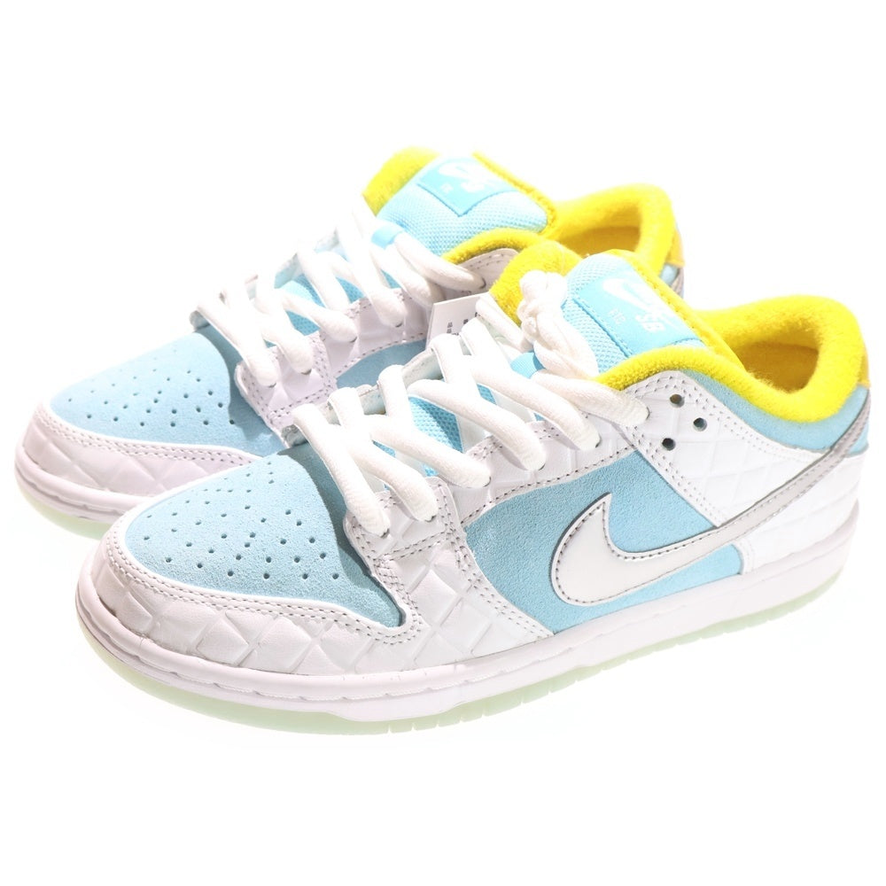 NIKE SB(ナイキエスビー) FTC DUNK LOW PRO QS Lagoon Pulse ダンクロー ラグーンパルス ローカットスニーカー 銭湯 ライトブルー/ホワイト US6.5/24.5cm DH7687-400 レディース