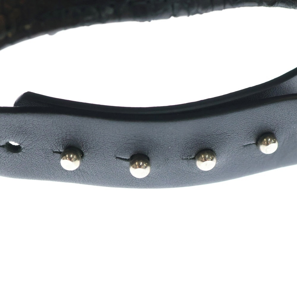 GIUSEPPE ZANOTTI(ジュゼッペ ザノッティ) パイソン柄 レザー キャップ ブラック