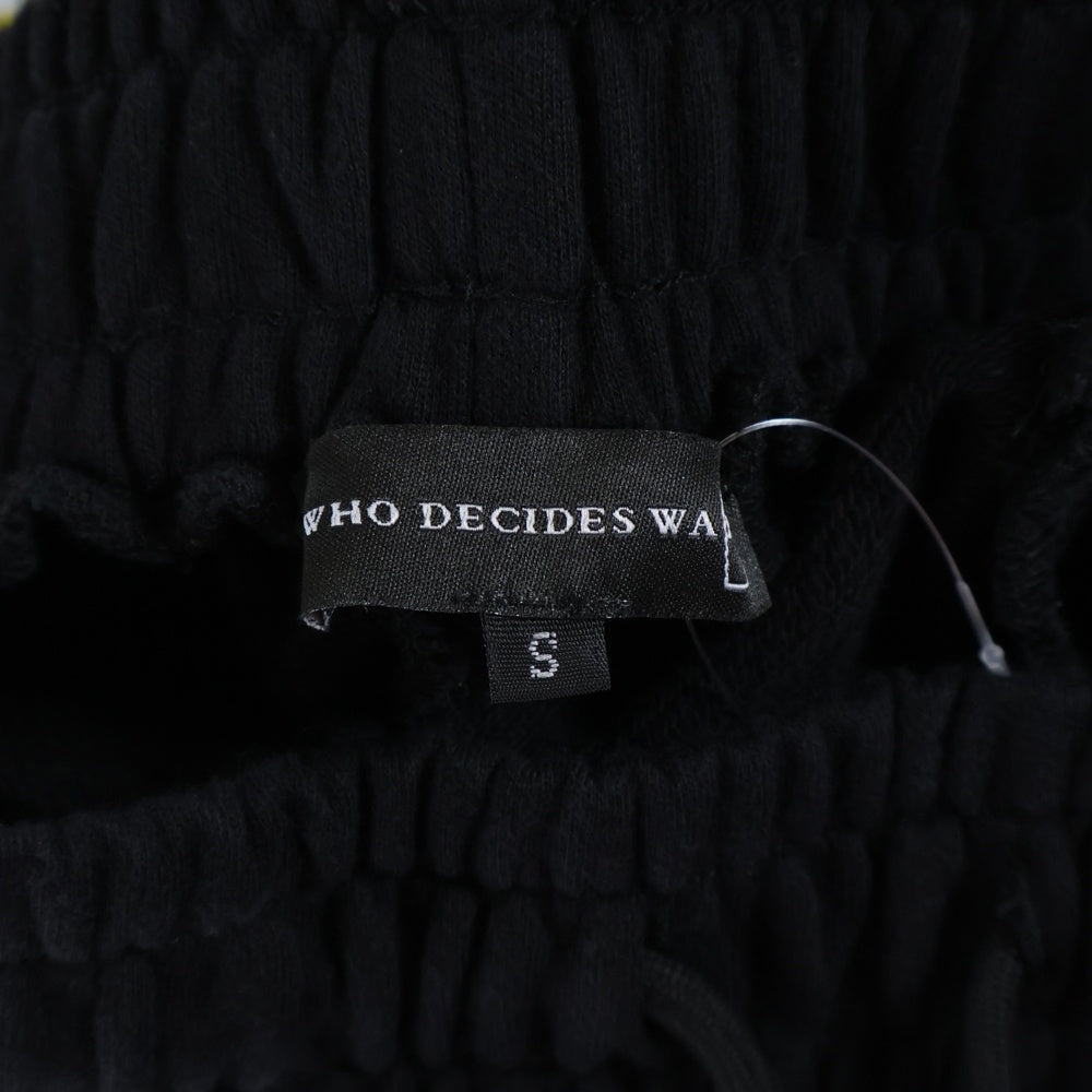 WHO DECIDES WAR(フーディサイズウォー) FLAME GLASS HARDWARE SWEAT PANTS フレームグラス ハードウェア フレンチテリー スウェットパンツ ブラック
