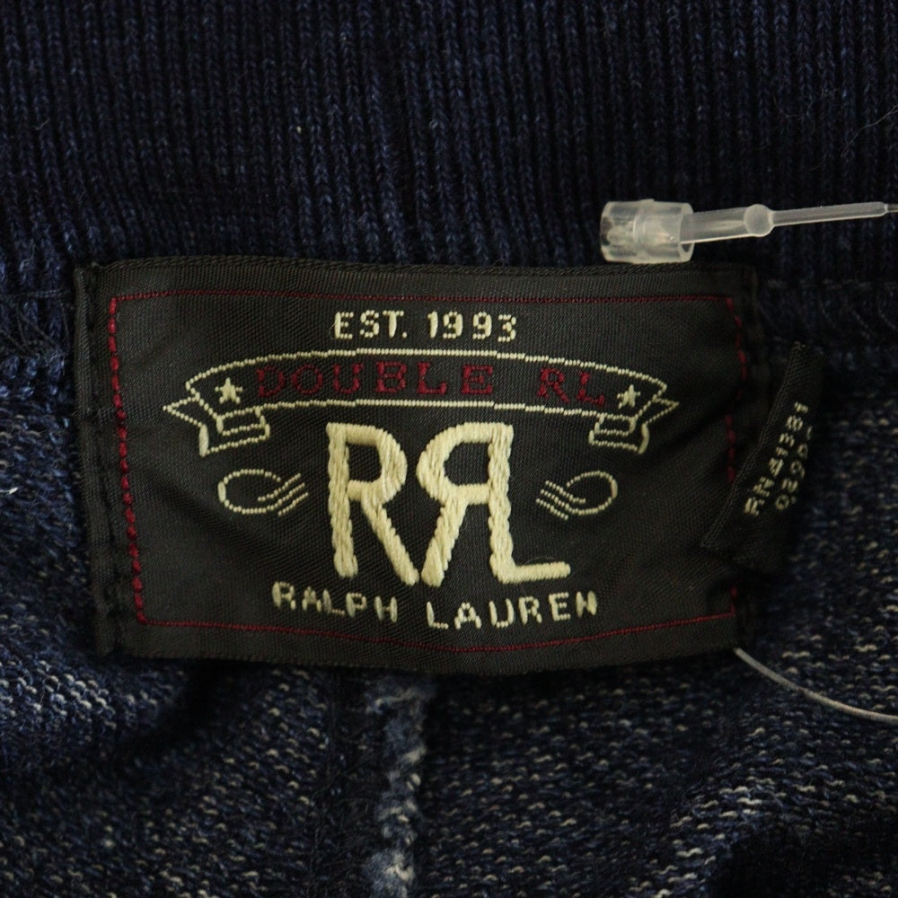 RRL(ダブルアールエル) ウエストリブ ドローストリング デニム ジョガー スウェット パンツ インディゴ 782579243001