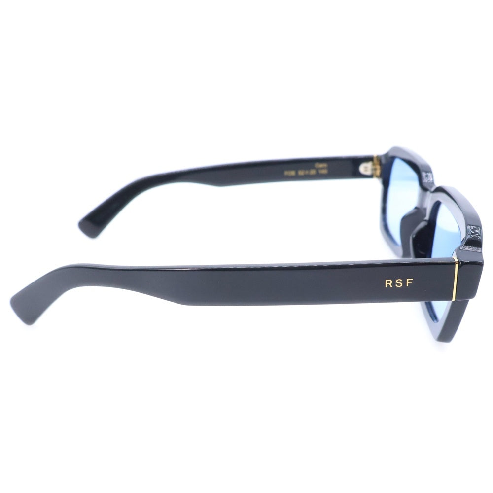 SUPER BY RETROSUPERFUTURE(スーパー バイ レトロスーパーフューチャー) CARO スクエアシェイプ ブラックフレーム ブルーカラーレンズ サングラス アイウェア メガネ ブラック/ブルー