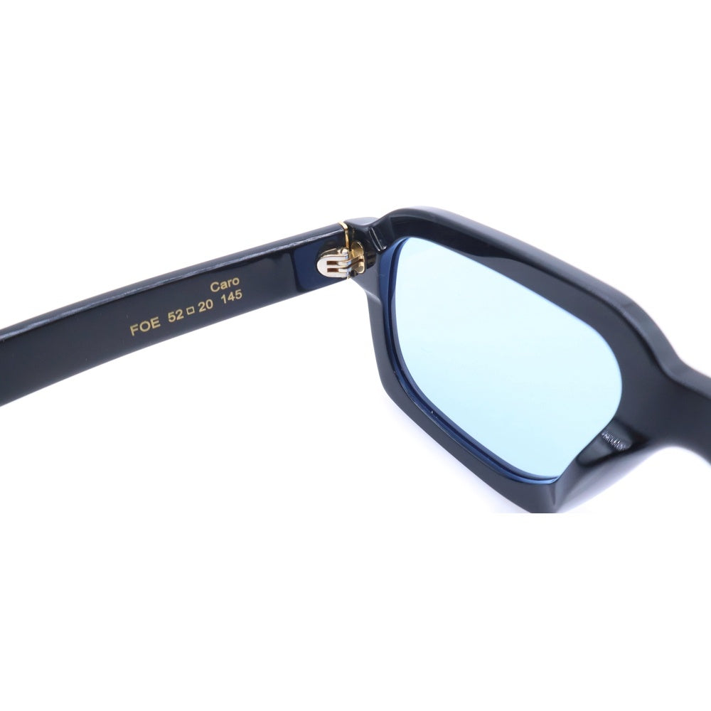 SUPER BY RETROSUPERFUTURE(スーパー バイ レトロスーパーフューチャー) CARO スクエアシェイプ ブラックフレーム ブルーカラーレンズ サングラス アイウェア メガネ ブラック/ブルー