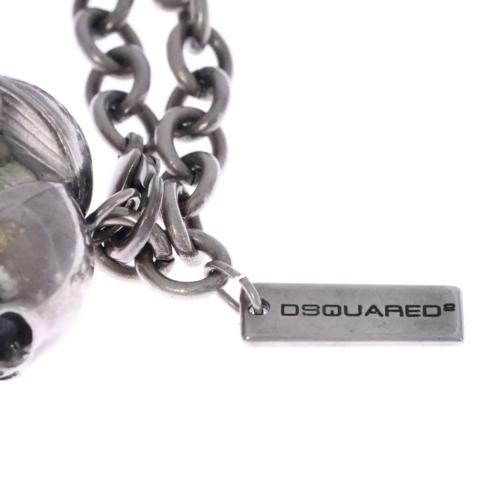 DSQUARED2(ディースクエアード) ロゴプレート スカルモチーフ チェーン
