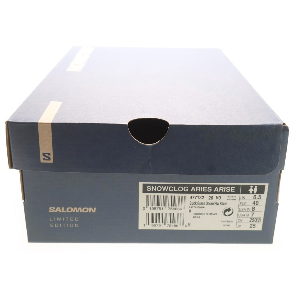 SALOMON(サロモン) SNOWCLOG ARIES ARISE スノークロッグ アリーズ ローカットスニーカー ブラック/グリーン US7/25cm 477132