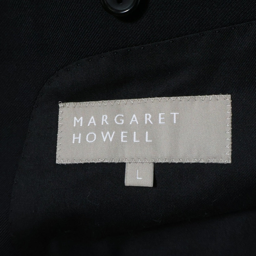 MARGARET HOWELL(マーガレットハウエル) 日本製 ウール 2B テーラードジャケット ブラック 579-7220003