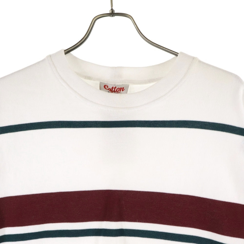 is-ness(イズネス) 18SS BIG RUGGER T-SHIRT ボーダー クルーネック 半袖Tシャツ カットソー ホワイト 30SSCSCT01