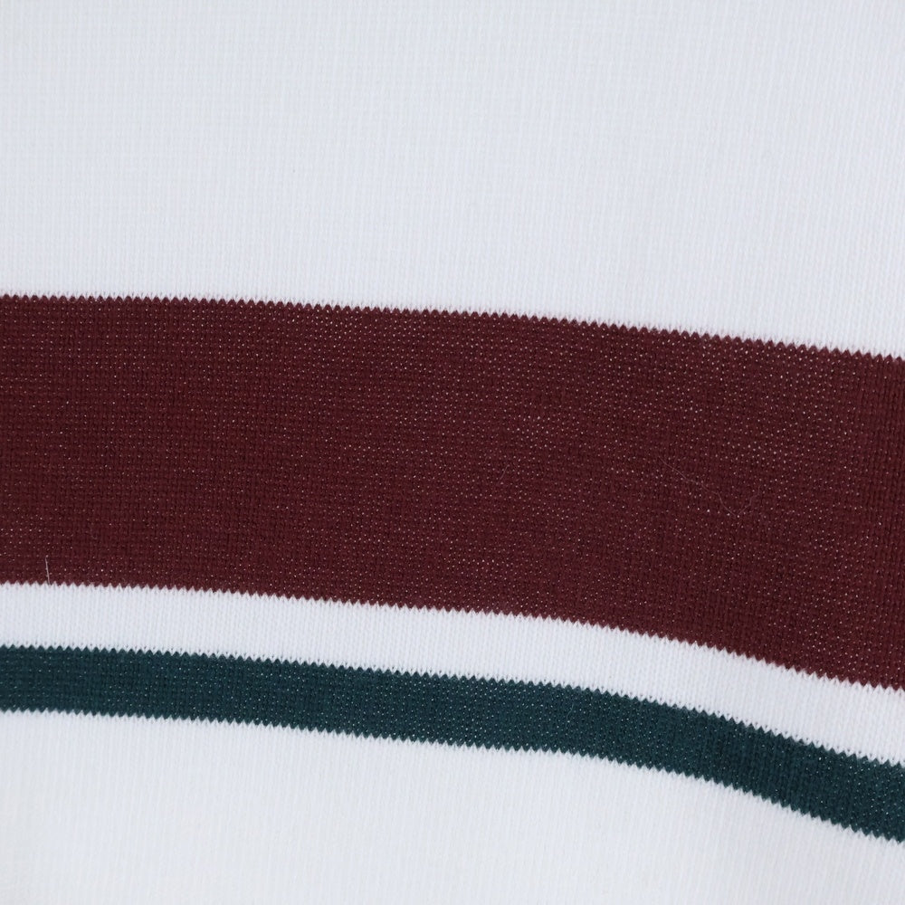 is-ness(イズネス) 18SS BIG RUGGER T-SHIRT ボーダー クルーネック 半袖Tシャツ カットソー ホワイト 30SSCSCT01