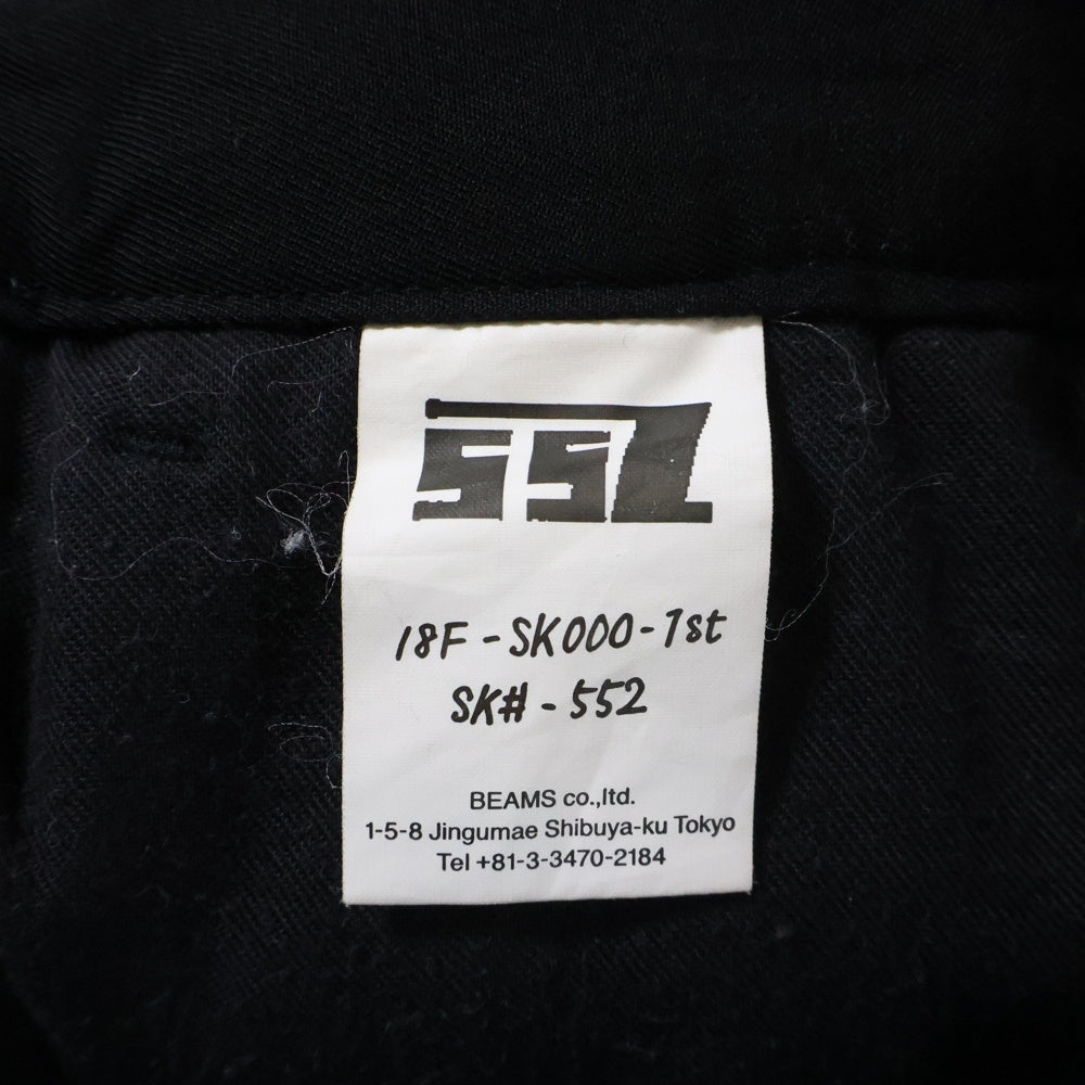 SSZ(エスエスズィー) 18AW SUIT PANTS スーツ テーパードウールパンツ ブラック 11-23-0893-803