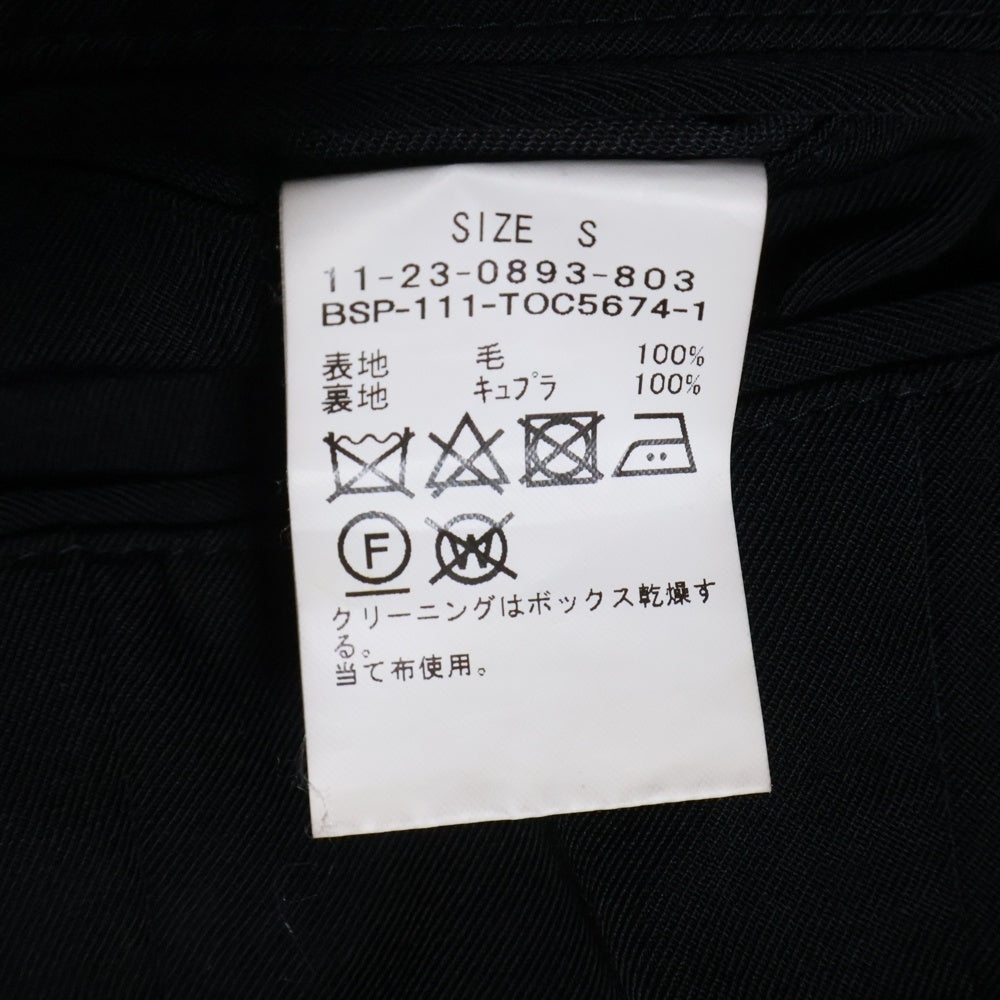 SSZ(エスエスズィー) 18AW SUIT PANTS スーツ テーパードウールパンツ ブラック 11-23-0893-803