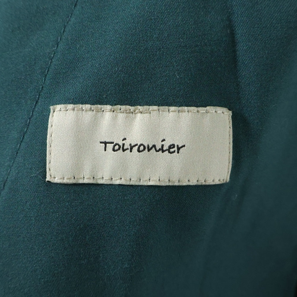 Toironier(トワロニエ) 19SS ベルト付き 2タック スラックスパンツ グリーン 1910009