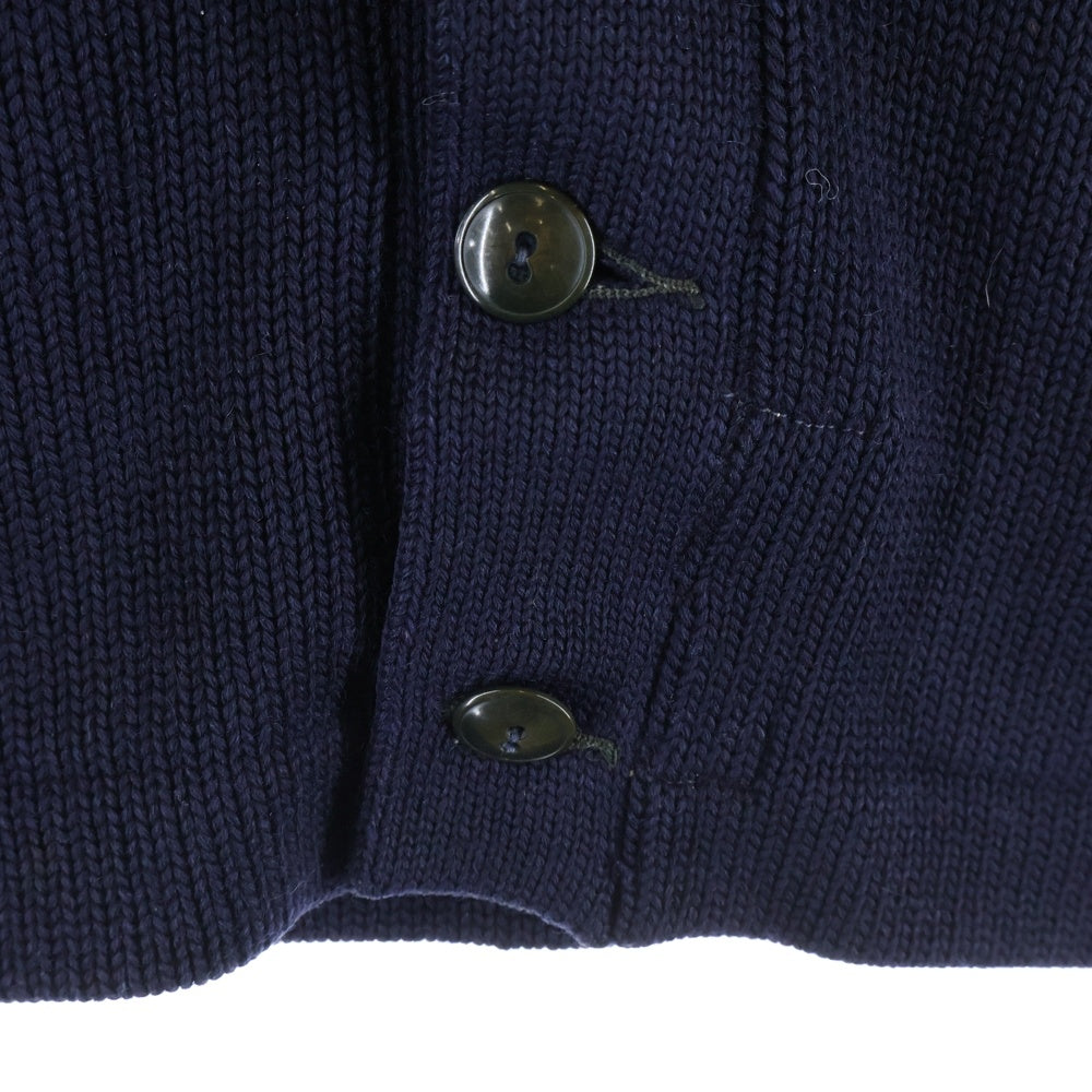 CHAMPION(チャンピオン) 30-40S VINTAGE ヴィンテージ 初期ランタグ パッチ無 ウールニット レタードカーディガン ネイビー