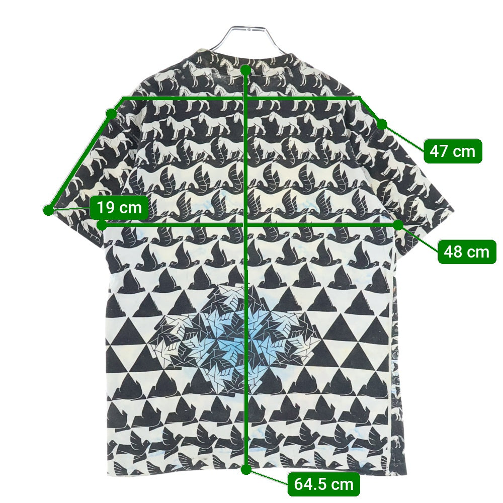 VINTAGE(ヴィンテージ) 90S VINTAGE M.C.ESCHER ALL OVER PRINT T-SHIRT ANDAZIA ヴィンテージ マウリッツエッシャー USA製 総柄プリント クルーネック 半袖Tシャツ マルチカラー