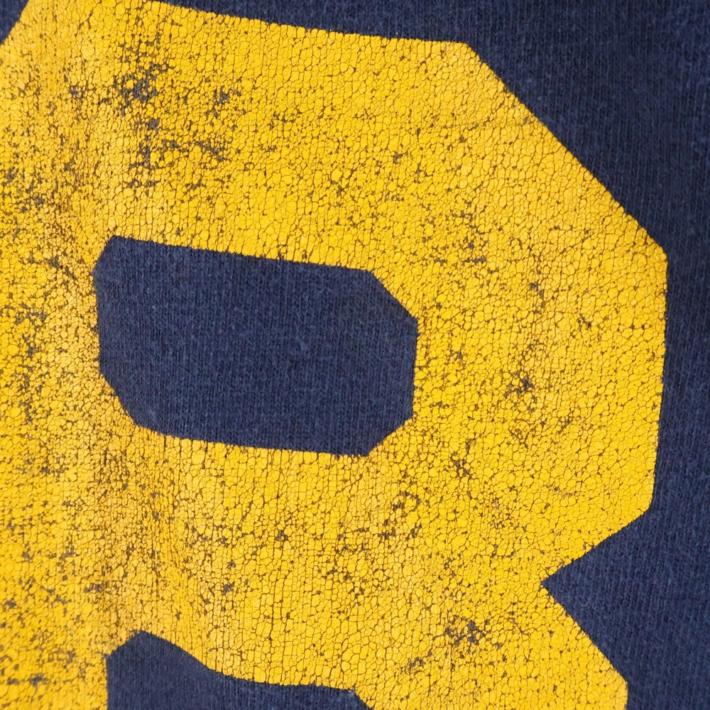 CHAMPION(チャンピオン) 80S VINTAGE NOTRE DAME ヴィンテージ USA製 トリコロールタグ ナンバリングプリント フットボールTシャツ ネイビー