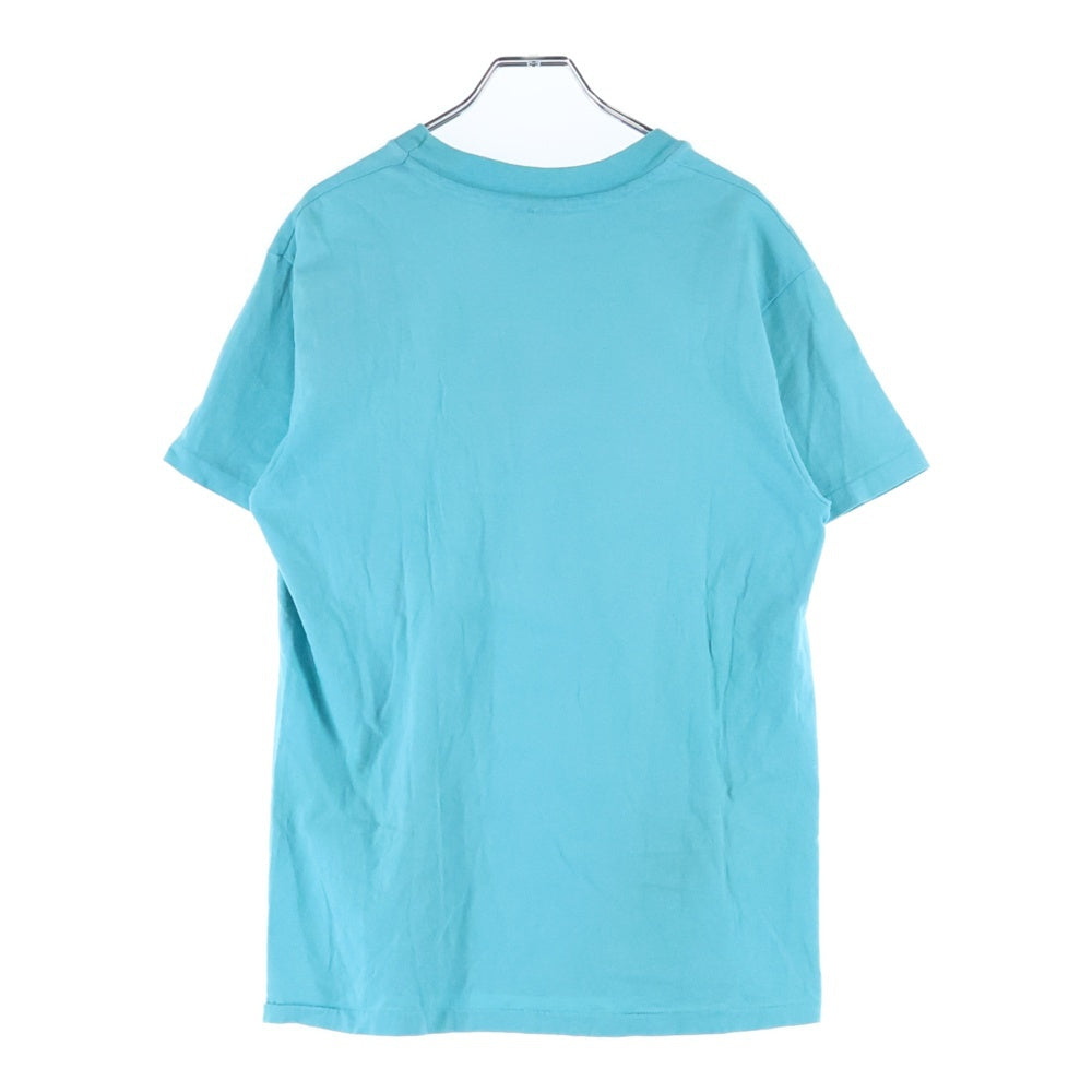 L.L.Bean(エルエルビーン) 80S VINTAGE ヴィンテージ USA製 HANESボディ フロントプリント クルーネック 半袖Tシャツ カットソー ブルー
