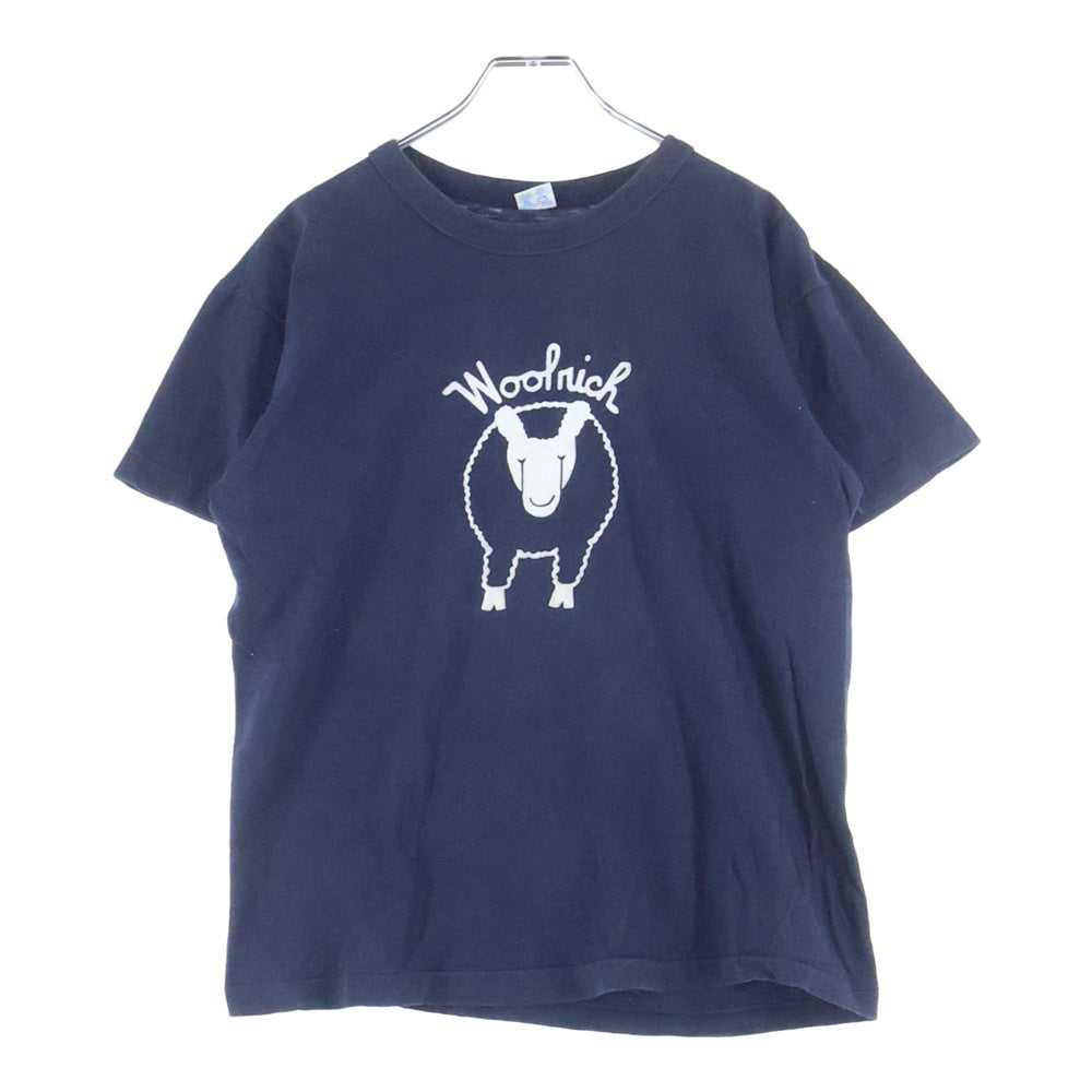 Woolrich ウールリッチ Tシャツ XL 70s フロッキープリント WOOLRICH(ウールリッチ) 80S VINTAGE ヴィンテージ USA製 CHAMPION