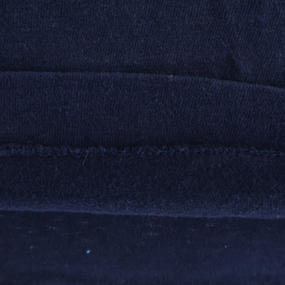 WOOLRICH(ウールリッチ) 80S VINTAGE ヴィンテージ USA製 CHAMPIONボディ トリコロールタグ 両面プリント クルーネック 半袖Tシャツ カットソー ネイビー
