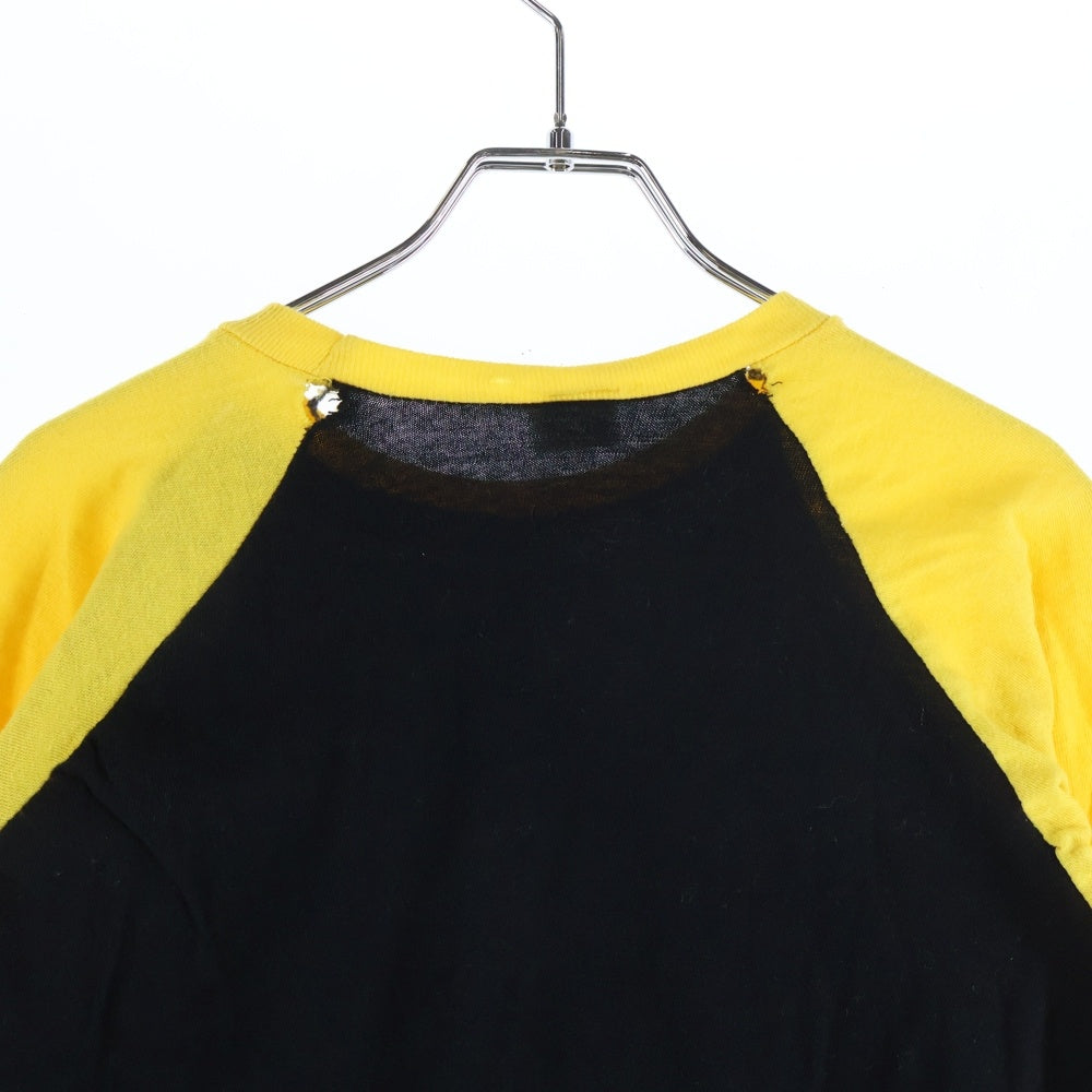 VINTAGE(ヴィンテージ) 80S GRATEFUL DEAD TASTY ヴィンテージ パキスタン製 グレイトフルデッド コットン ラグランTシャツ カットソー イエロー/ブラック