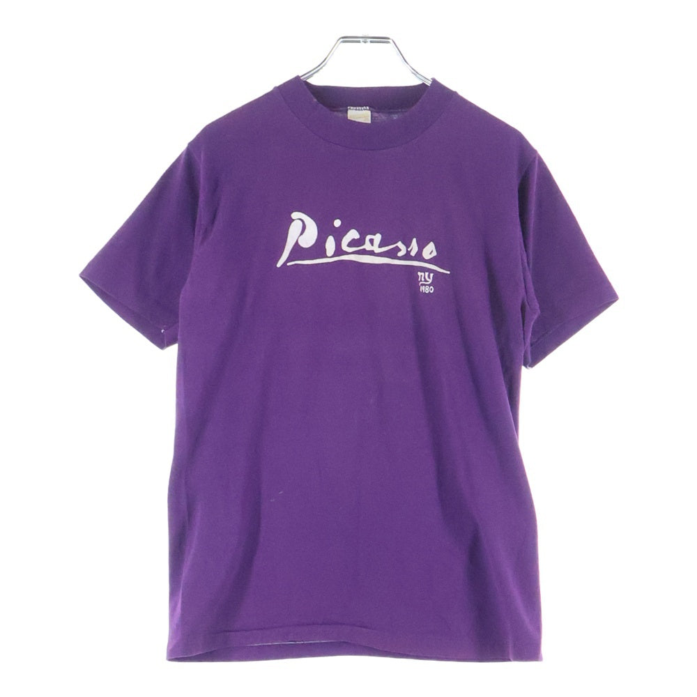 VINTAGE(ヴィンテージ) 80S VINTAGE PABLO PICASSO 1980 SPORTSWEAR ヴィンテージ USA製 パブロピカソ クルーネック 半袖Tシャツ カットソー パープル