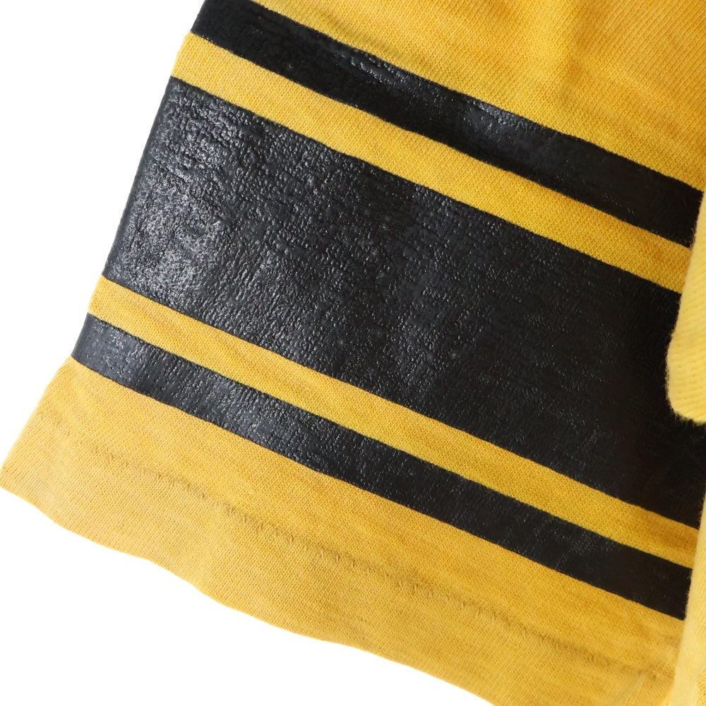 CHAMPION(チャンピオン) 60S VINTAGE BALL STATE ヴィンテージ USA製 ランタグ ナンバリングプリント フットボールTシャツ イエロー