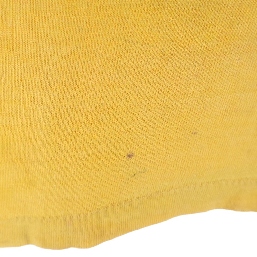 CHAMPION(チャンピオン) 60S VINTAGE BALL STATE ヴィンテージ USA製 ランタグ ナンバリングプリント フットボールTシャツ イエロー