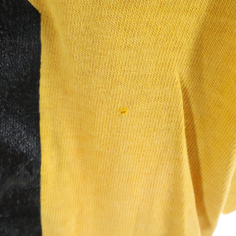 CHAMPION(チャンピオン) 60S VINTAGE BALL STATE ヴィンテージ USA製 ランタグ ナンバリングプリント フットボールTシャツ イエロー