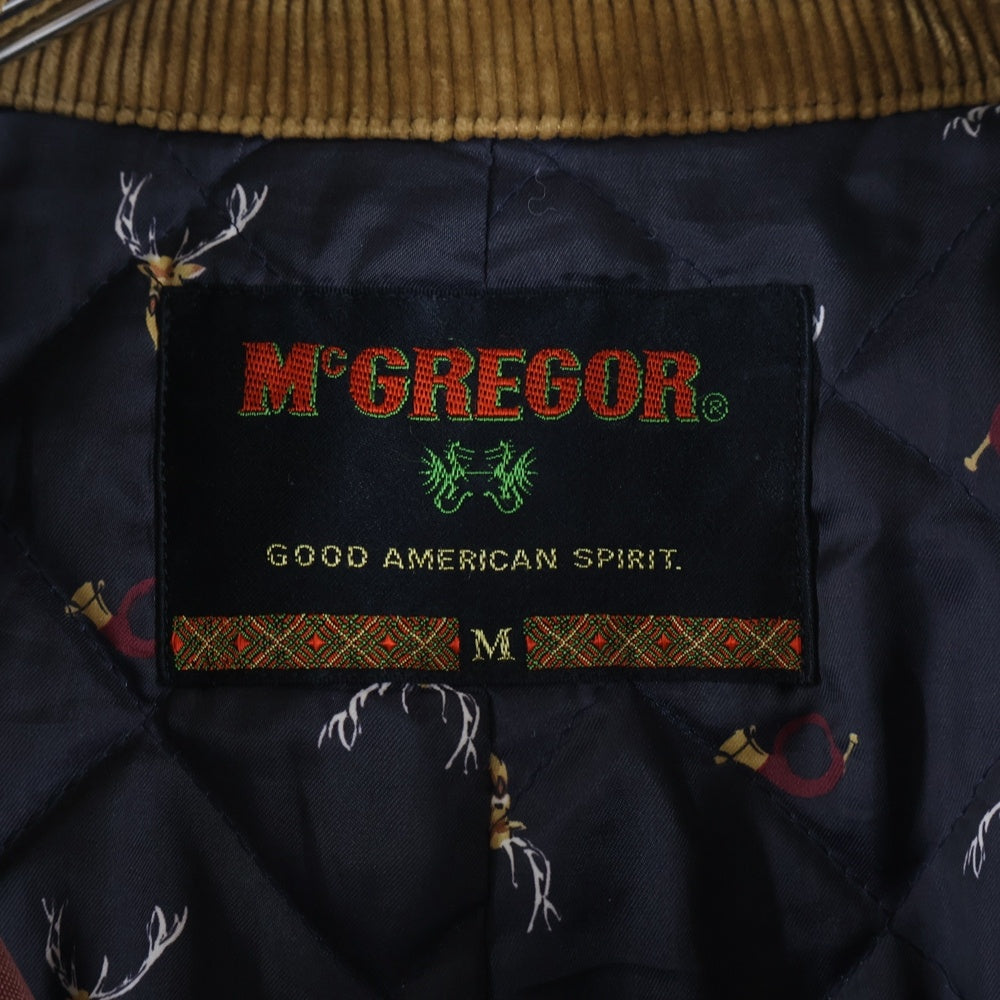 McGREGOR(マクレガー) コーデュロイカラー コットン ジップアップ ワークジャケット レッド G13-9606