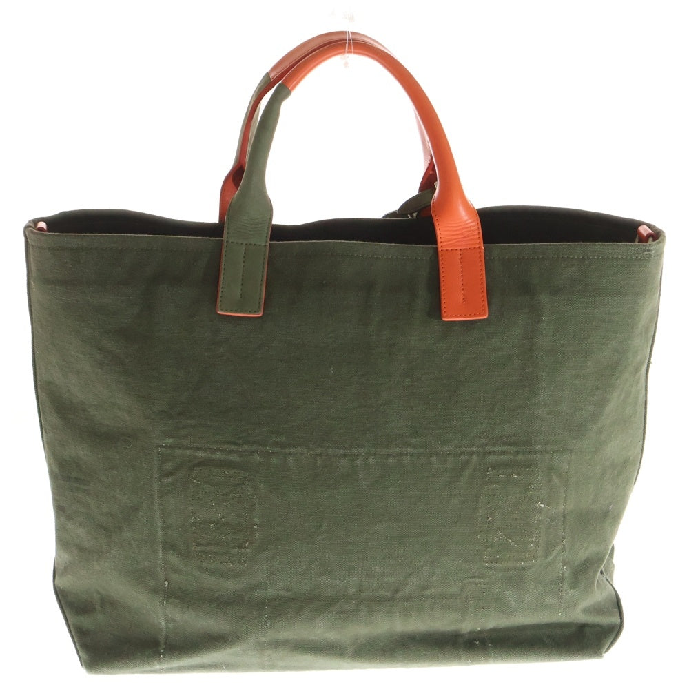 READY MADE(レディメイド) WEEKEND BAG ウィークエンド 2WAY ショルダーバッグ トートバッグ カーキ/オレンジ RE-CO-KH-00-00-102 レディース