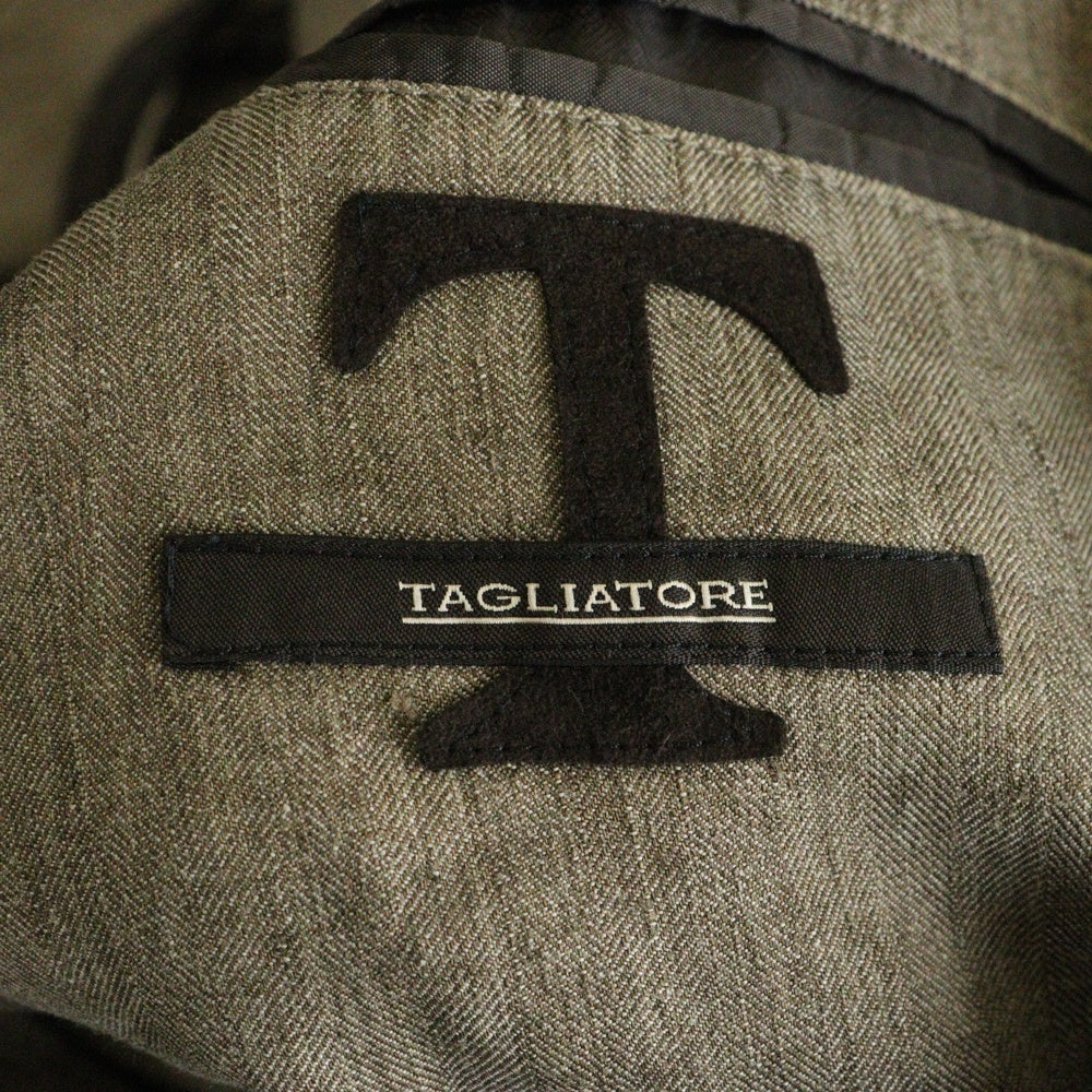 TAGLIATORE(タリアトーレ) イタリア製 2B マルチポケット ヘンプ混 テーラードジャケット グレー 1SGG22K-12UEG211 T3030