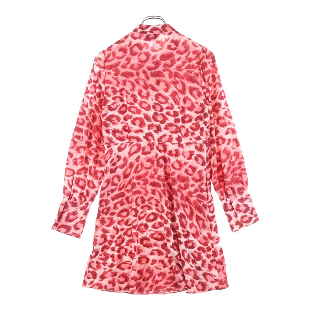 Kate Spade(ケイトスペード) PANTHERA LONG SLEEVE SHIRTDRESS パンテーラ ロングスリーブ レオパード シャツドレス レディース レッド NJMUA862