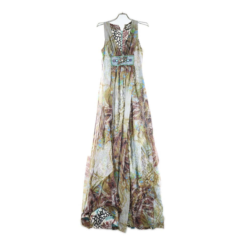 MEGHAN(メーガン) 総柄 ストーンスタッズ ノースリーブワンピース ドレス レディース マルチカラー 9H-M7625