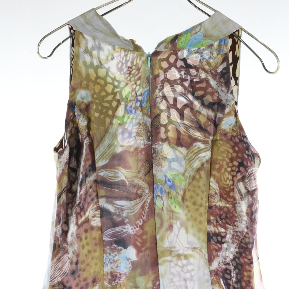 MEGHAN(メーガン) 総柄 ストーンスタッズ ノースリーブワンピース ドレス レディース マルチカラー 9H-M7625