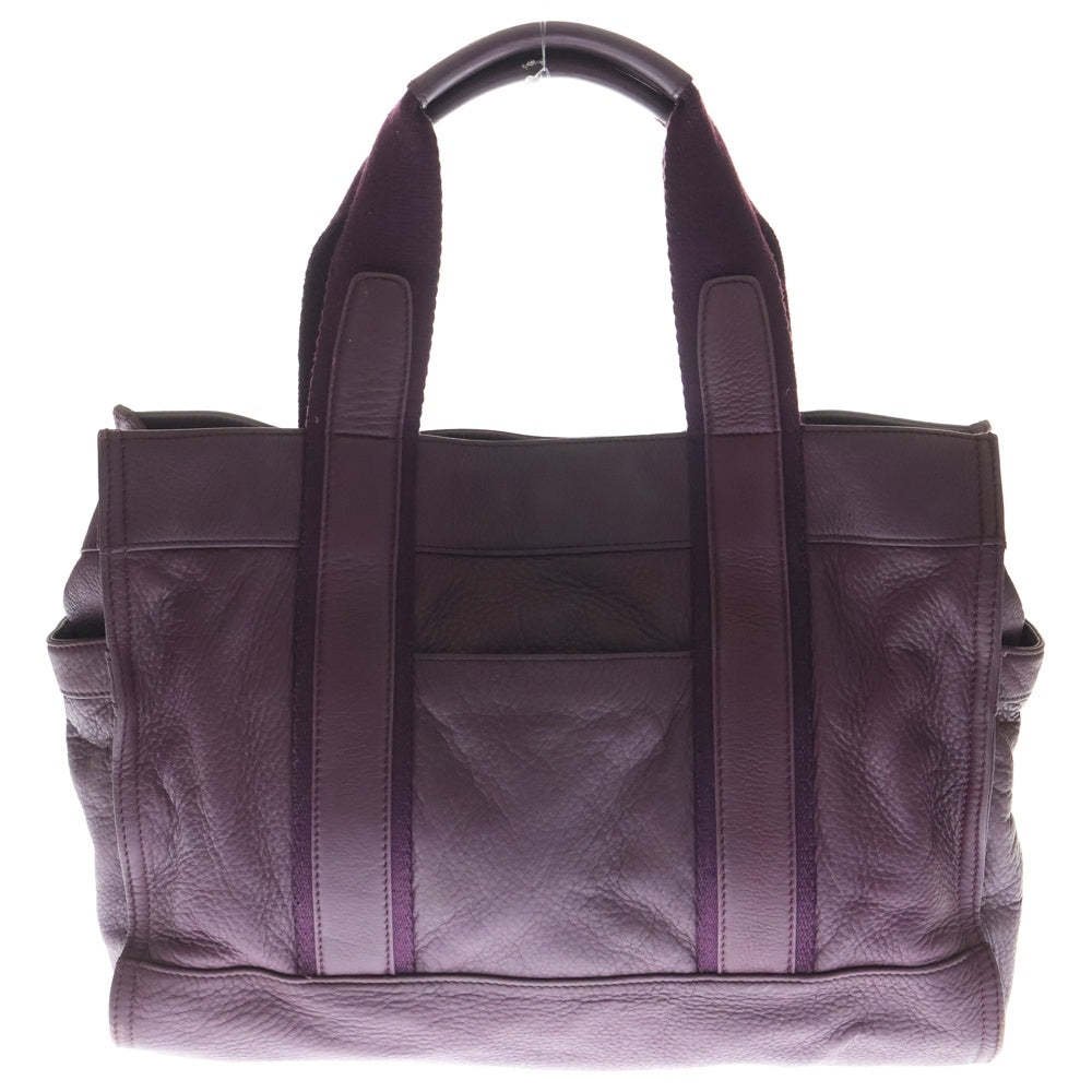 TORY BURCH(トリー バーチ) フロントロゴ レザーハンドバッグ トートバッグ レディース パープル