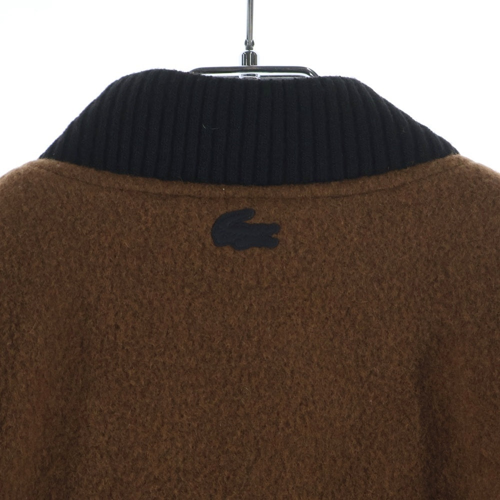 Lacoste L!VE(ラコステ ライブ) ウール スタジアム ジャケット スタジャン ブラウン BF7106L