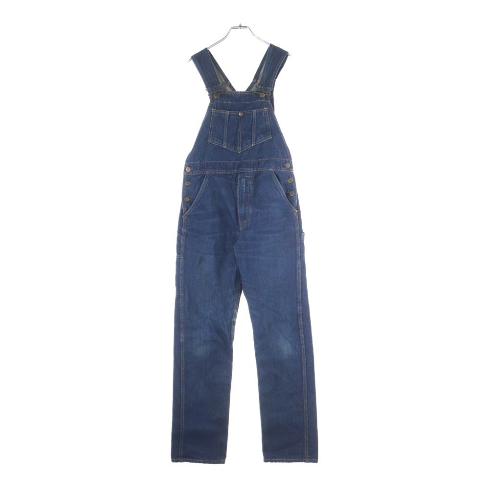 BIG JOHN(ビッグジョン) ロゴパッチ マルチポケット デニムオーバーオール ツナギ インディゴ 02320