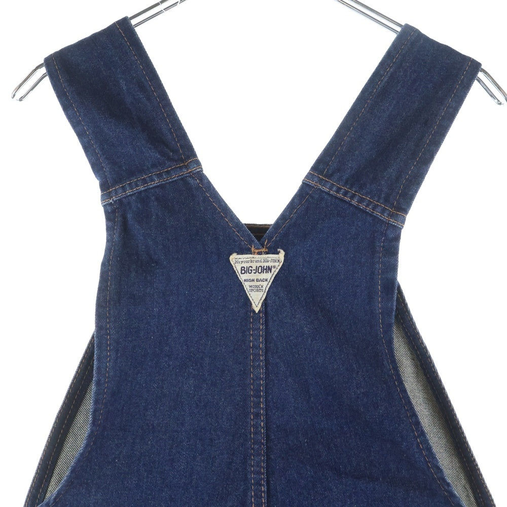 BIG JOHN(ビッグジョン) ロゴパッチ マルチポケット デニムオーバーオール ツナギ インディゴ 02320