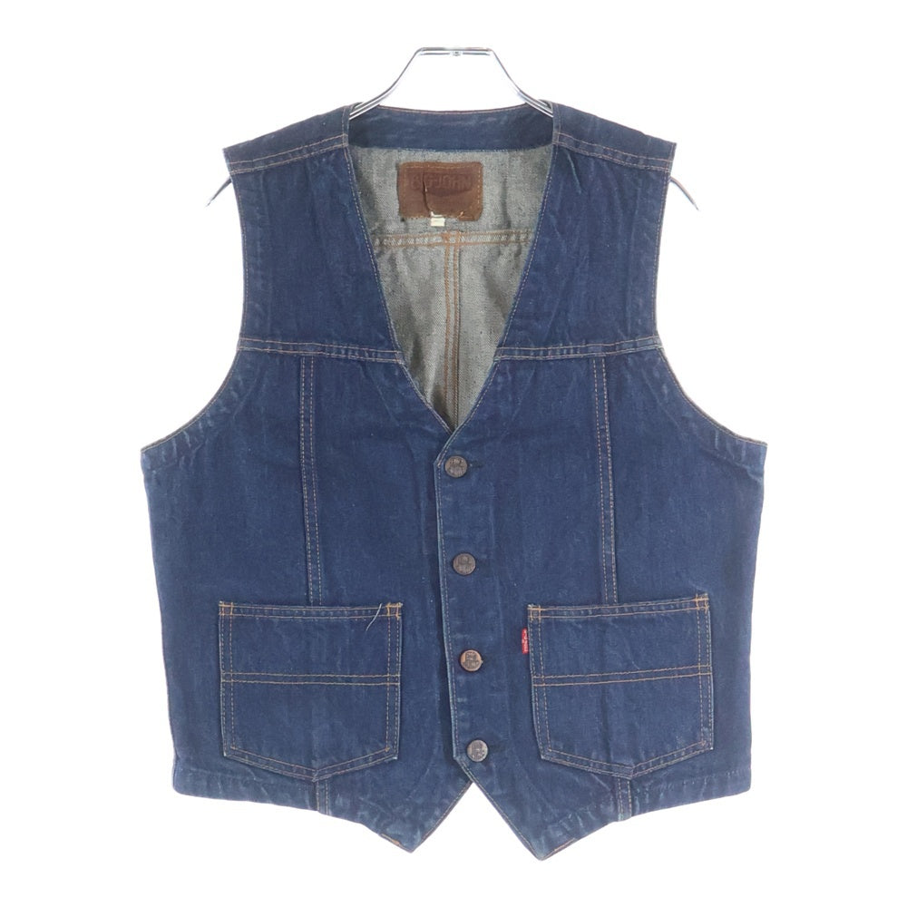 BIG JOHN(ビッグジョン) ロゴパッチ 2ポケット デニムベスト インディゴ
