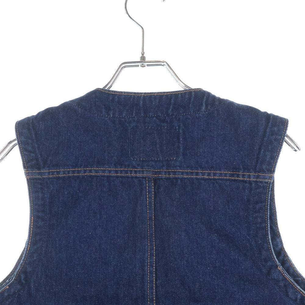 BIG JOHN(ビッグジョン) ロゴパッチ 2ポケット デニムベスト インディゴ