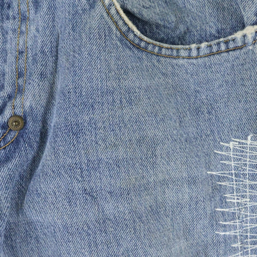 DOLCE & GABBANA(ドルチェアンドガッバーナ) 03SS ダメージ加工 ジップフライデニムパンツ ジーンズ インディゴ SDP61 8510