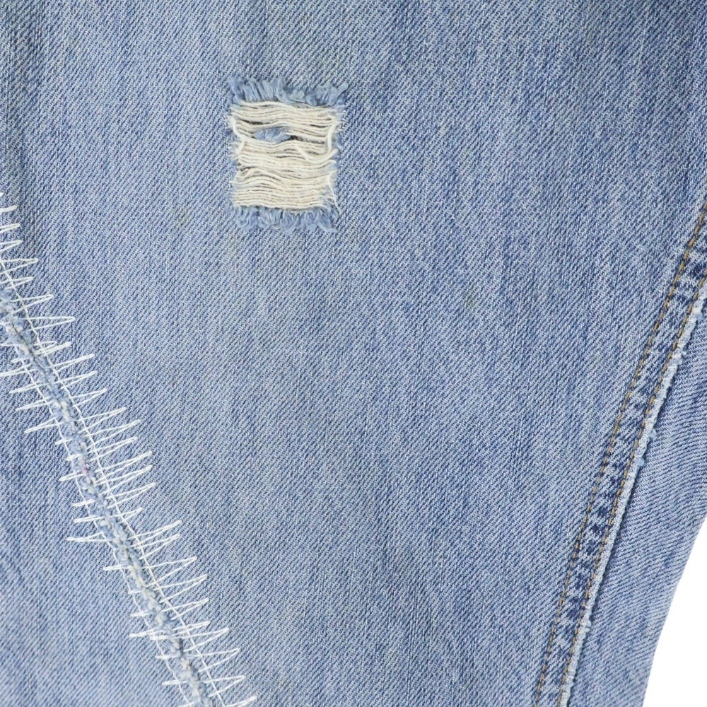 DOLCE & GABBANA(ドルチェアンドガッバーナ) 03SS ダメージ加工 ジップフライデニムパンツ ジーンズ インディゴ SDP61 8510