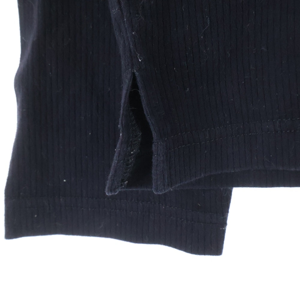 BURBERRY BLACK LABEL(バーバリー ブラックレーベル) ノバチェック ロングスリーブ ヘンリーネックTシャツ カットソー ブラック BMV47-806-09