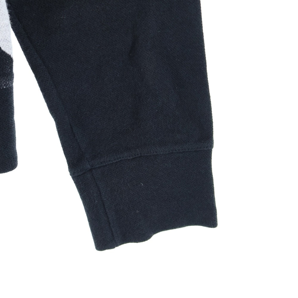 BURBERRY BLACK LABEL(バーバリー ブラックレーベル) アーガイル柄 ジップアップ ニットジャケット ブラック/グレー BMV86-112-09