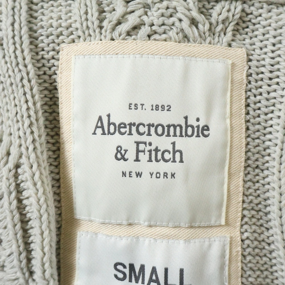 Abercrombie&Fitch(アバクロンビーアンドフィッチ) ウール混 ローゲージ アクリルニットカーディガン グレー