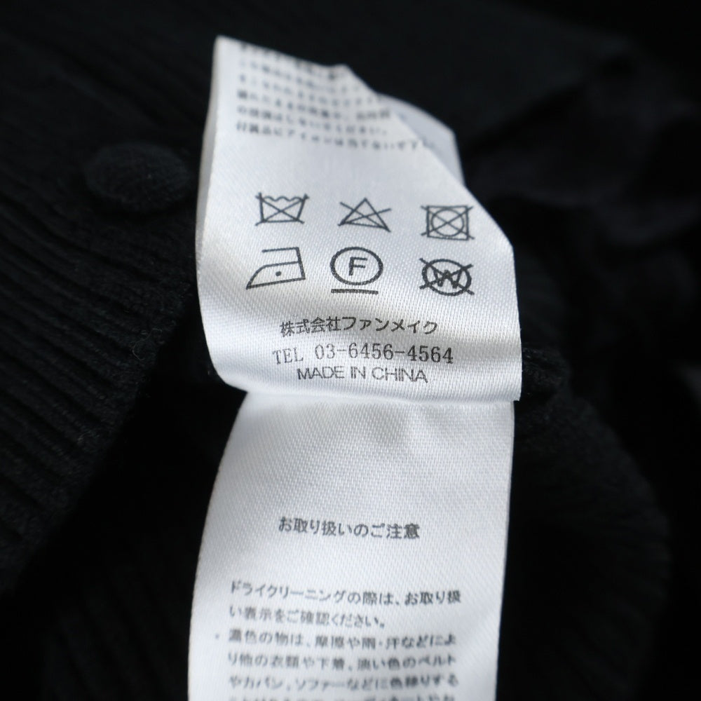 NO BRAND(ノーブランド) M me eme エムミーエメ Back ribbon rib knit tops バックリボン リブニット トップス ブラック レディース 10460