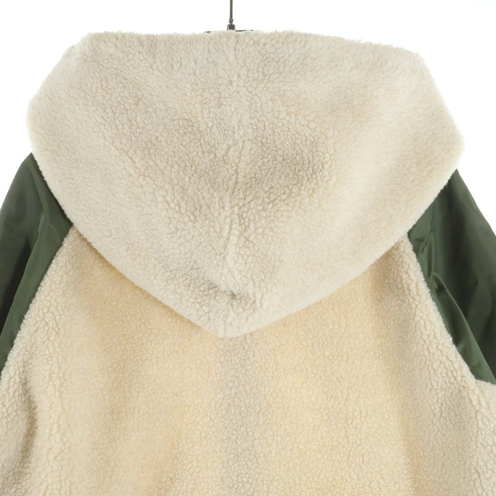 MONCLER(モンクレール) 21AW MAGLIA CARDIGAN マグリア ジップアップボアパーカー フーディー ベージュ/カーキ G20918G00014