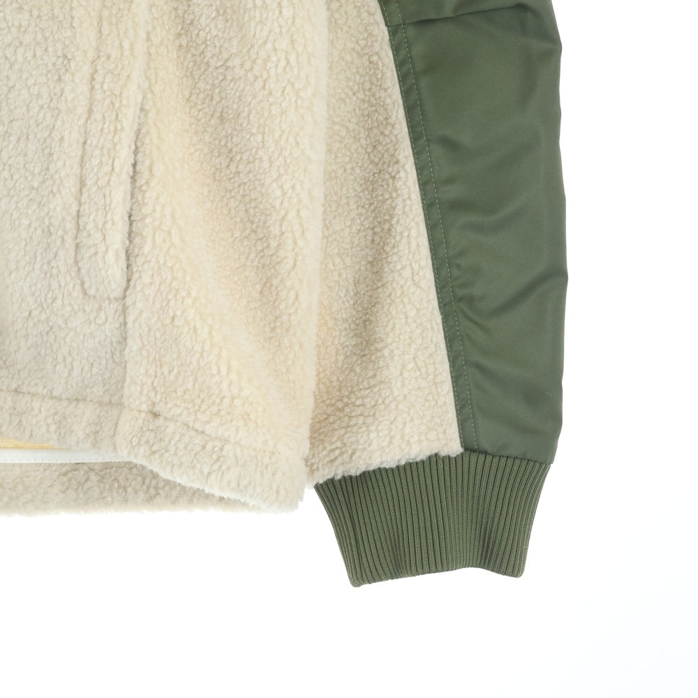 MONCLER(モンクレール) 21AW MAGLIA CARDIGAN マグリア ジップアップボアパーカー フーディー ベージュ/カーキ G20918G00014