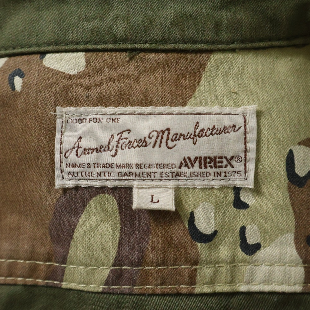 AVIREX(アヴィレックス) ミリタリー シャツ ジャケット カーキ 6115108
